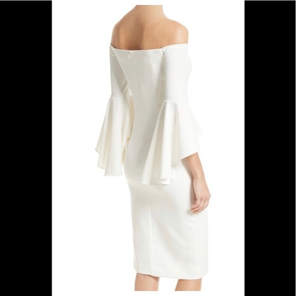 Milly White Bell Sleeve Dress - Picture 2 of 8